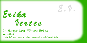 erika vertes business card